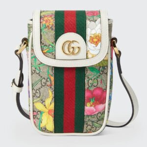 Gucci Ophidia Flora GG Crossbody Shoulder Bag in White | AlmaBagz