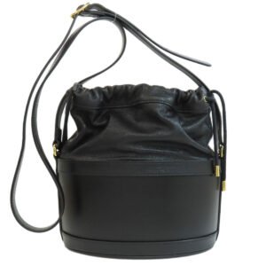GUCCI Shoulder Bag 602118 leather black Horsebit Bucket Bag Long Shoulder Women Used | AlmaBagz