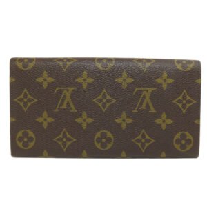 LOUIS VUITTON Long Wallet Purse M61723 Monogram canvas Brown Portefeuille Credit Women Used | AlmaBagz