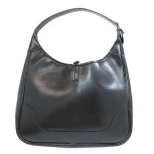 HERMES Shoulder Bag Calfskin black Trim 31 Gold Metal Women Used | AlmaBagz