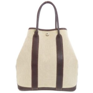 HERMES Handbag Tower ash Brown Garden File SilverMetal Women Used | AlmaBagz