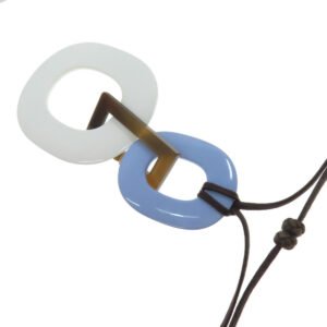 HERMES Necklace Buffalo horn white Kara Women Used | AlmaBagz