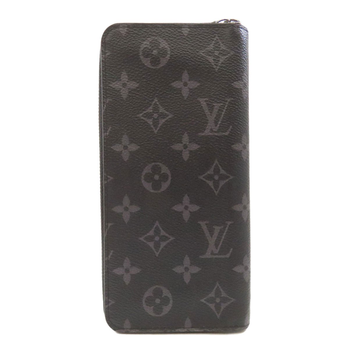 LOUIS VUITTON Long Wallet Purse M62295 Monogram Eclipse black Zippy Wallet Vertical mens Used | AlmaBagz