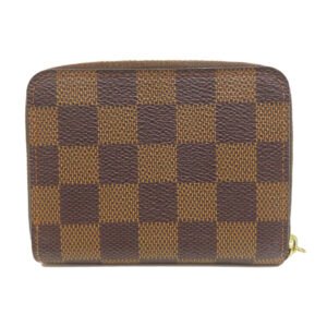 LOUIS VUITTON Coin case N63070 Damier canvas Brown Zippy coin purse | AlmaBagz