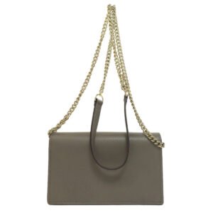 GUCCI Long Wallet Purse 510314 leather gray Outlet Chain Wallet Interlocking G Women Used | AlmaBagz