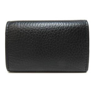 GUCCI Key case Key holder  456118 leather black Double G Women Used | AlmaBagz
