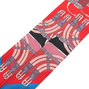 HERMES scarf silk Brown Twilly Women Used | AlmaBagz