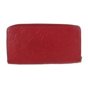 Louis Vuitton Red Leather Zippy wallet wallet accessories | AlmaBagz