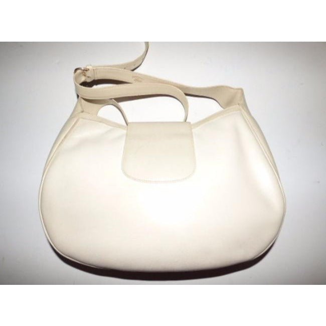 Gucci Vintage Ivory Leather Satchel | AlmaBagz