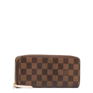 Louis Vuitton Damier Long Wallet Portefeuile Clemence N41626 Rose Pink Brown | AlmaBagz