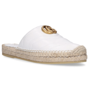 Gucci Leather Espadrille Sandal in White | AlmaBagz