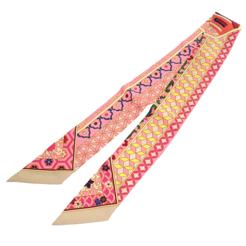 HERMES scarf silk pink Twilly Royal Collection | AlmaBagz