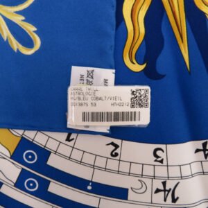 HERMES scarf silk Blue cobalt Carre90 Astrology ASTROLOGIE Women Used | AlmaBagz
