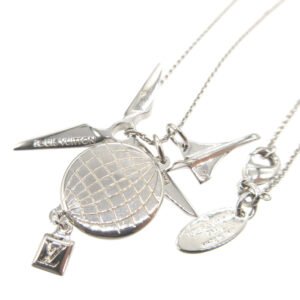 LOUIS VUITTON Necklace MP1362 metal Silver Collier Pendant Sky Tour 2014 | AlmaBagz