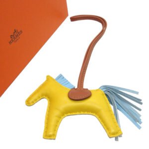 HERMES key ring leather Jonapnapur Bag charm Rodeo Charm PM Women Used | AlmaBagz