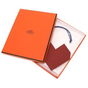 HERMES key ring Togo Brick Petite Ash Heart | AlmaBagz