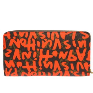 LOUIS VUITTON Long Wallet Purse M93711 Monogram canvas Orange Zip Around Monogram graffiti Zippy wallet unisex(Unisex) Used | AlmaBagz