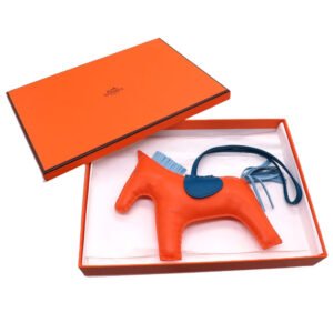HERMES key ring leather Who Bag charm Rodeo Charm GM Women Used | AlmaBagz