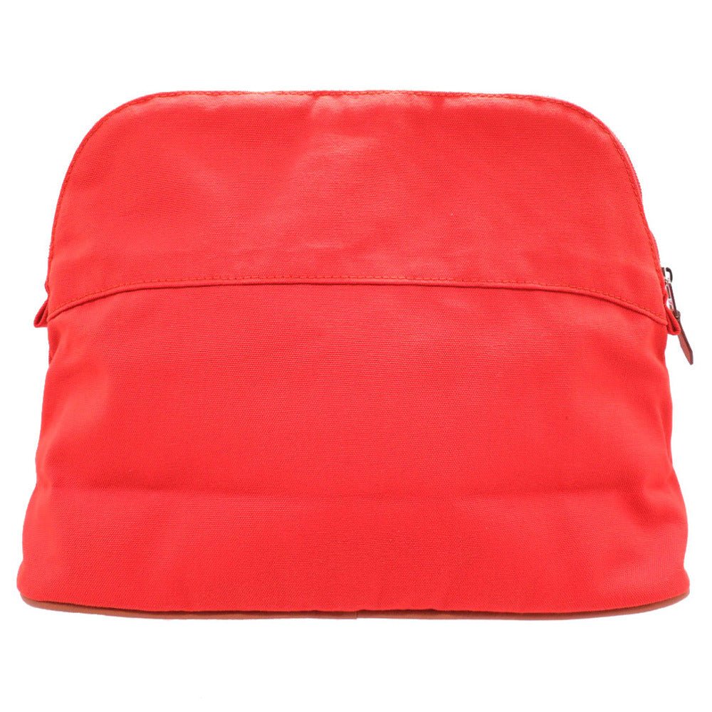 HERMES Pouch canvas Orange Borid porch GM Women Used | AlmaBagz