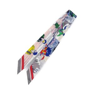 HERMES scarf 063463S silk grease Twilly | AlmaBagz