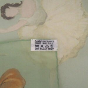 HERMES scarf silk green Carre90 LA DANCE | AlmaBagz