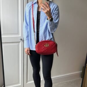 Gucci GG Red Marmont Small Shoulder Bag (RRP £1,440) | AlmaBagz