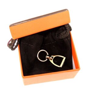 HERMES Scarf ring metal gold Etrie | AlmaBagz