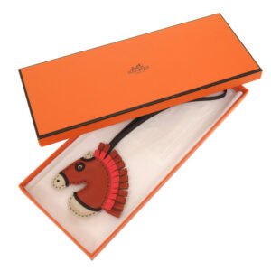 HERMES key ring leather Tail bat Gigi Camaille | AlmaBagz
