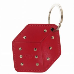 HERMES key ring Vota De Lacto Rouge dice Women Used | AlmaBagz