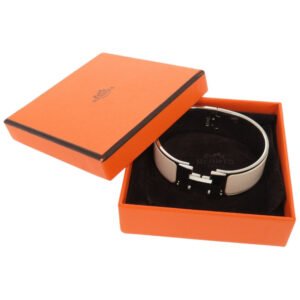 HERMES Bangle metal white Click crack GM | AlmaBagz