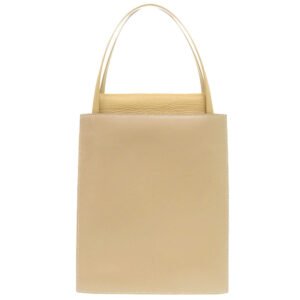 HERMES Tote Bag Box calf, chevre beige Lucy MM Women Used | AlmaBagz