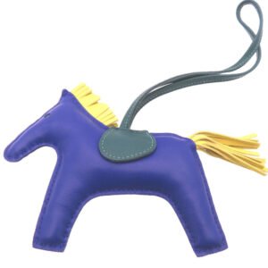 HERMES key ring Anyo Miro Blue Electric Rodeo MM charm | AlmaBagz