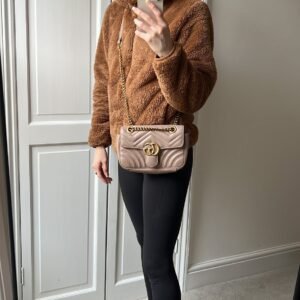 Gucci GG Dusty Pink Marmont Mini Shoulder Bag (RRP £1,890) | AlmaBagz
