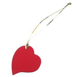 HERMES key ring leather Red Petite Ash Heart | AlmaBagz