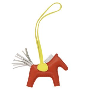 HERMES key ring Anyo Miro Carnelian Rodeo PM charm | AlmaBagz
