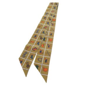 HERMES scarf silk Ocher Twilly Twilly Couvertures et Tenues de Jour Mordore | AlmaBagz