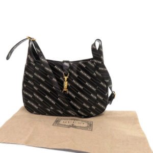 GUCCI Shoulder Bag 636712 leather black The Hacker Project Balenciaga Collaboration Jackie 1961 Women Used | AlmaBagz