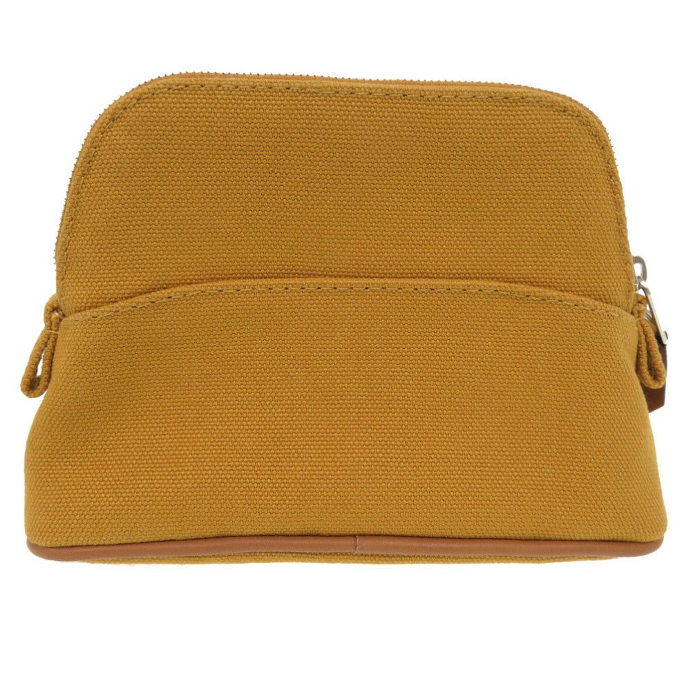 HERMES Pouch cotton Ocher Boride pouch mini mini Women Used | AlmaBagz