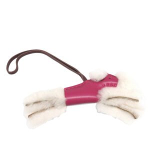 HERMES key ring Annu Milo, Mouton Rose purple Buddy | AlmaBagz