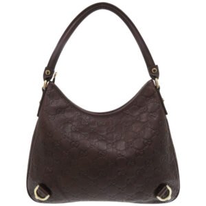 GUCCI Shoulder Bag 130738 Calfskin Brown Guccissima Abby One Shoulder Bag Dark Brown Women Used | AlmaBagz