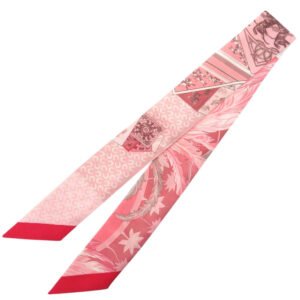 HERMES scarf silk Pink type Twilly | AlmaBagz