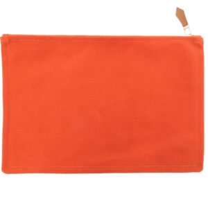 HERMES Pouch cotton Orange Yachting GM Women Used | AlmaBagz