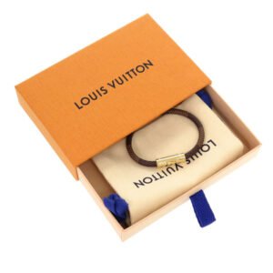 LOUIS VUITTON bracelet M8137F Damier canvas Brown Damier Brasserie Keep It Women Used | AlmaBagz