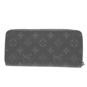 LOUIS VUITTON Long Wallet Purse M62295 Monogram Eclipse Canvas gray Zip Around Zippy Wallet Vertical mens Used | AlmaBagz