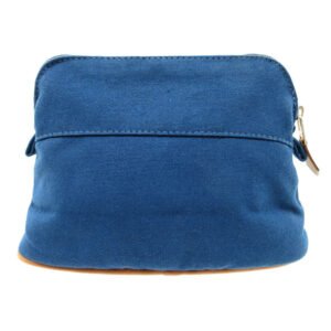 HERMES Pouch cotton blue Bolide Pouch 20 PM Women Used | AlmaBagz