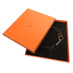 HERMES Necklace Buffalo Horn, Swift Brown Rhapsody | AlmaBagz