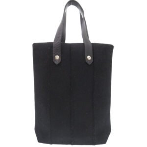 HERMES Tote Bag Wool, Leather black Amedaba Tote Bag | AlmaBagz