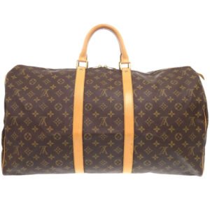 LOUIS VUITTON Boston Duffel bag M41424 Monogram canvas Brown Monogram Keepall 55 mens Used | AlmaBagz