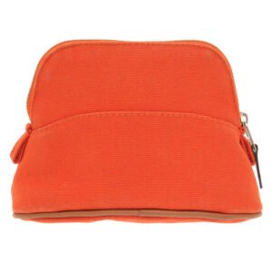 HERMES Pouch cotton Orange Bolide Pouch 16 Mini Women Used | AlmaBagz