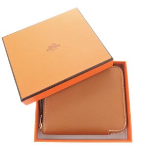 HERMES Coin case Epsom gold Azap silk in compact | AlmaBagz